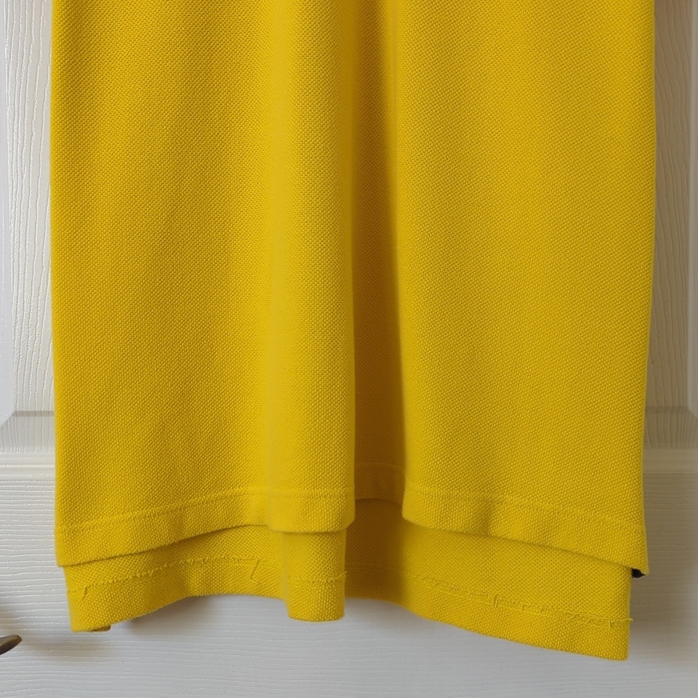 Polo Sport Ralph Lauren 90's Vintage Classic Short Sleeve Henley Shirt Yellow XL - Picture 7 of 11